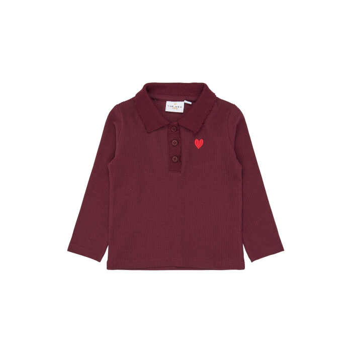 Bolur – Ribbed – Polo – Burgundy